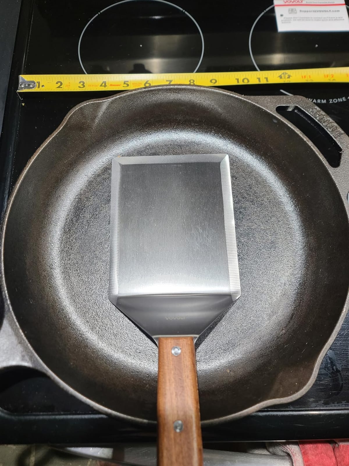 Stainless Steel Spatula Set, Grill Spatula Set with Full Tang Handle & Beveled Edges, Long Wide Spatula for Cast Iron Griddle BBQ Flat Top Grill, Pancake Turner, Smash Burgers Metal Flipper customer photo 2