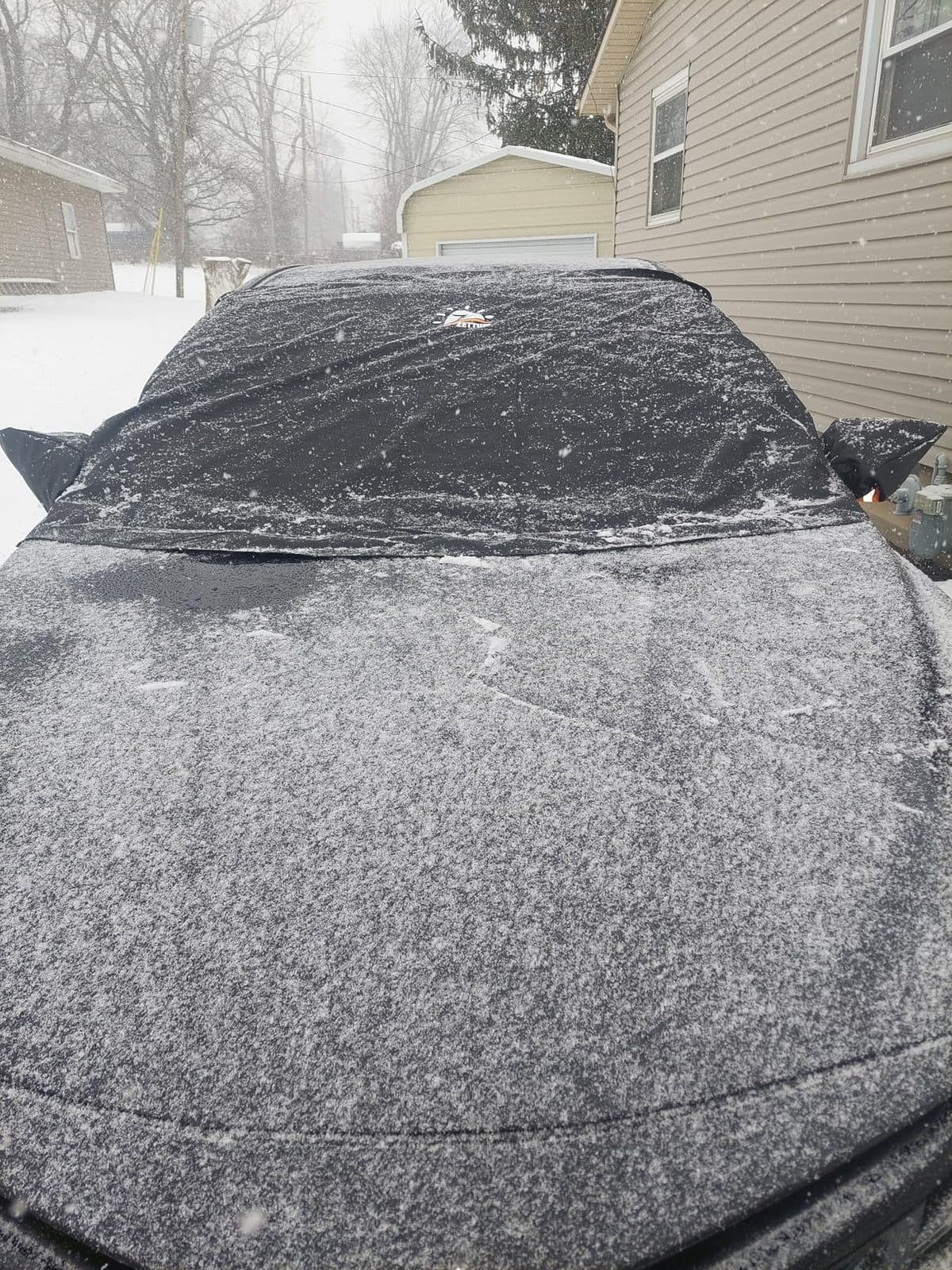 Zettum Car Windshield Cover for Ice and Snow - 600D Windshield Snow Cover with Side Mirror Cover Heavy Duty, Standard Winter Frost Hail Protector for Most Car, Truck, SUV, Van and MPV (70 x 50 Inch) customer photo 2