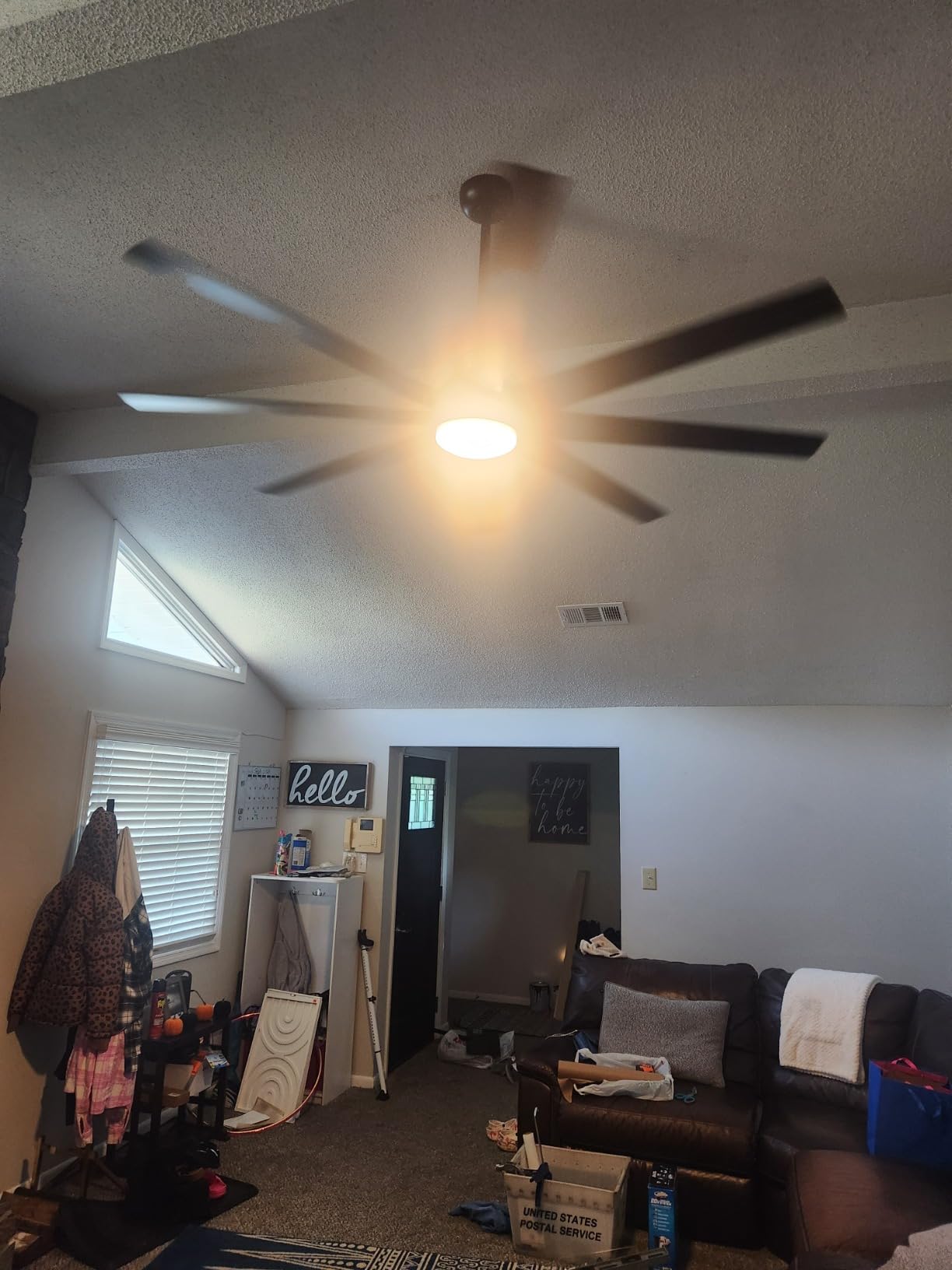 Fanbulous 72 inch Ceiling Ceiling Fan with Light and Remote, Black customer photo 2