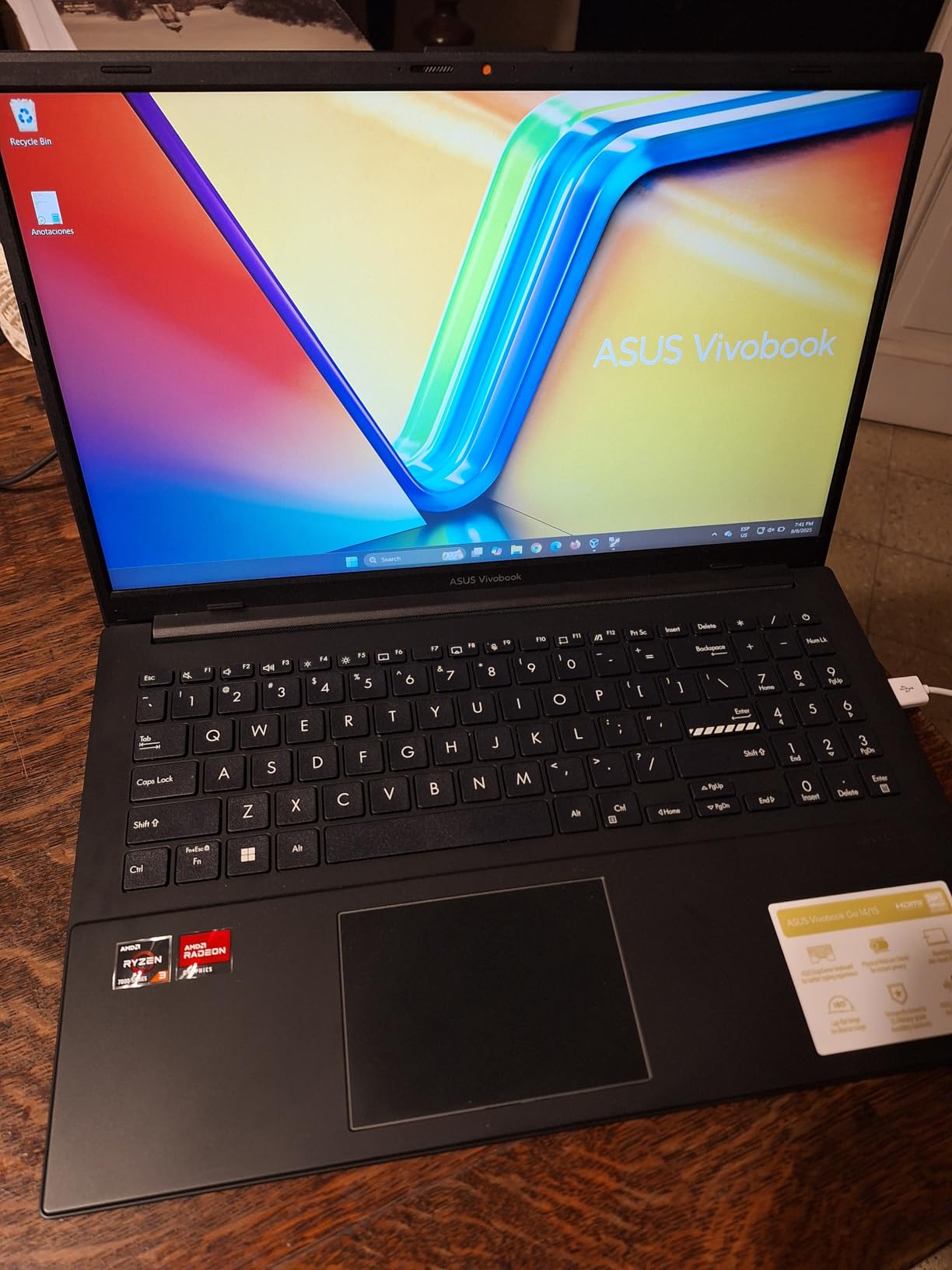 ASUS Vivobook Go 15.6” FHD Slim Laptop, AMD Ryzen 3 7320U Quad Core Processor, 8GB DDR5 RAM, 128GB SSD, Windows 11 Home, Fast Charging, Webcam Sheild, Military Grade Durability, Black, E1504FA-AS33 customer photo 2