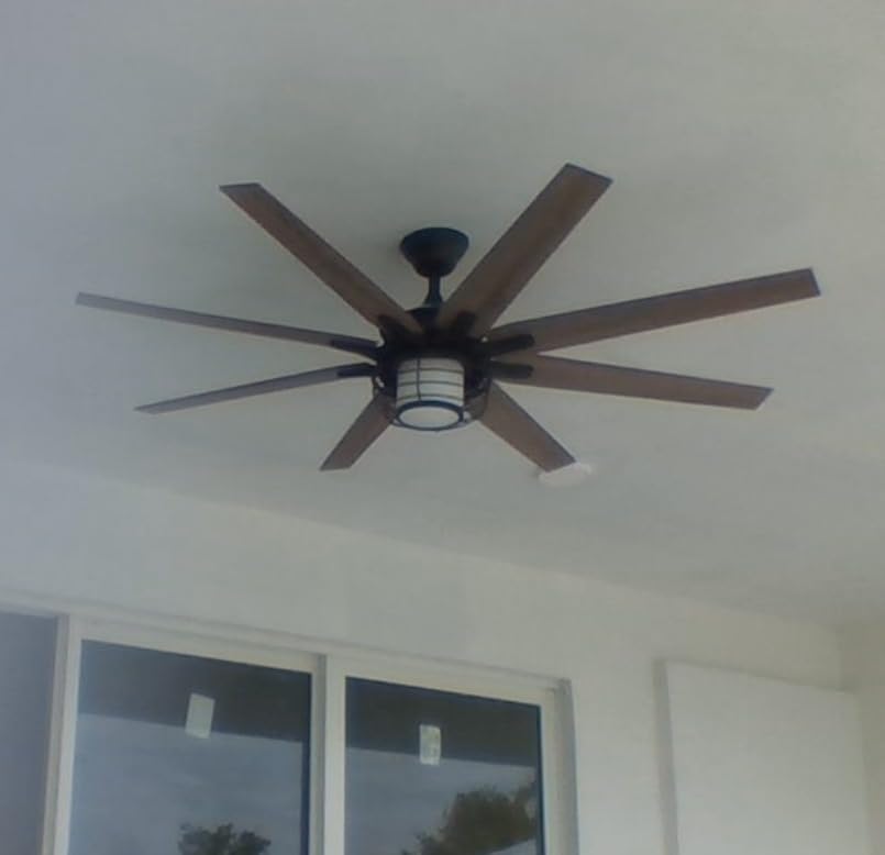 Amico 84 Inch Ceiling Fans Without Lights, Remote Control, Black customer photo 2