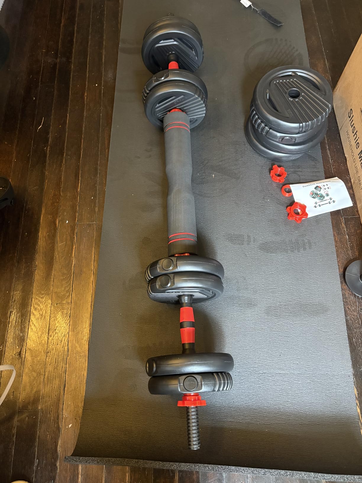 Adjustable Dumbbell set,20/30/45/70/90lbs Free Weight Set customer photo 1