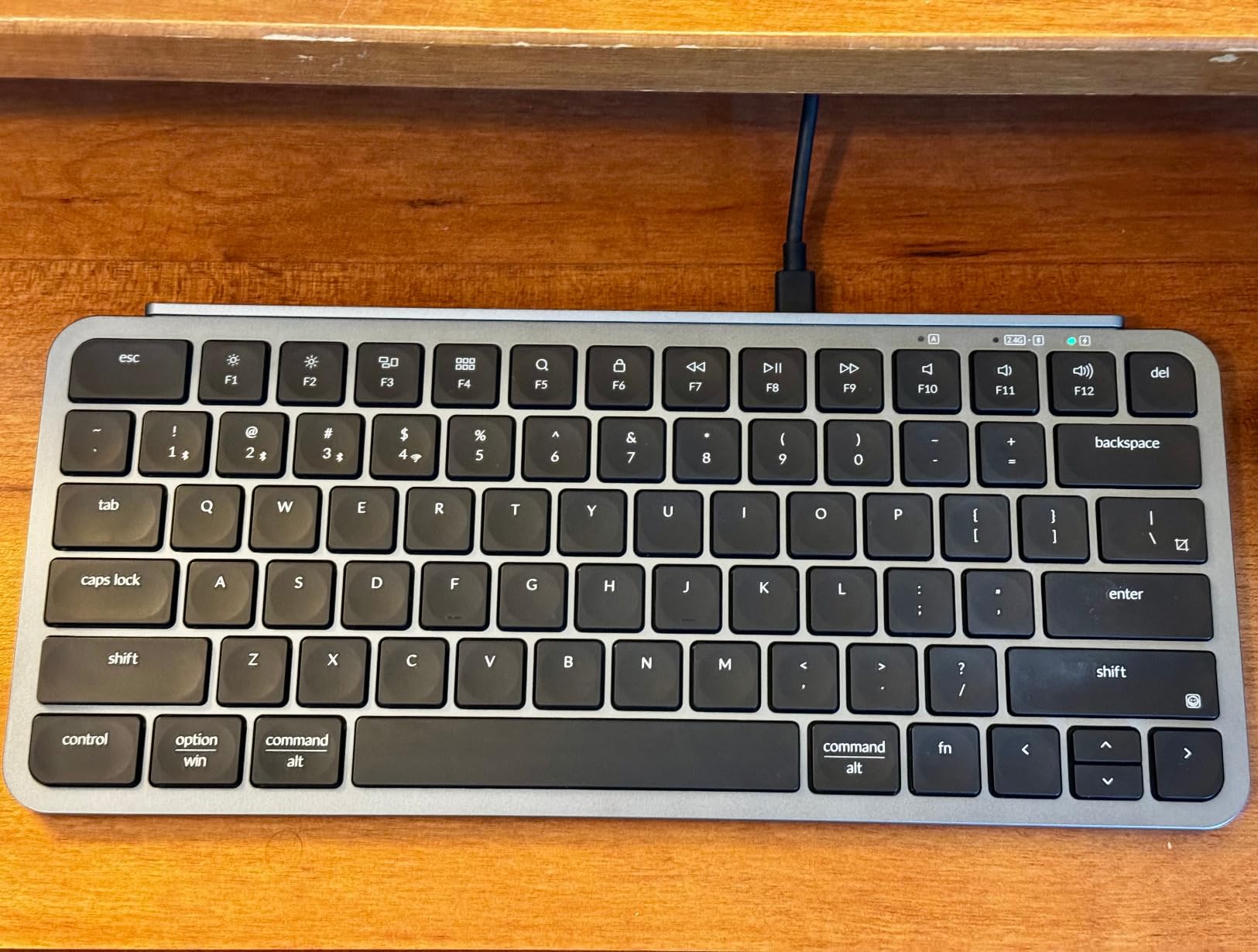Keychron B1 Pro Ultra-Slim Wireless Keyboard, ZMK/Launcher Programmable Bluetooth/2.4GHz/Wired, 1200 Hours Battery Life, Silent Scissor Switch Office Keyboard for Mac/Windows/Linux - Gray customer photo 1