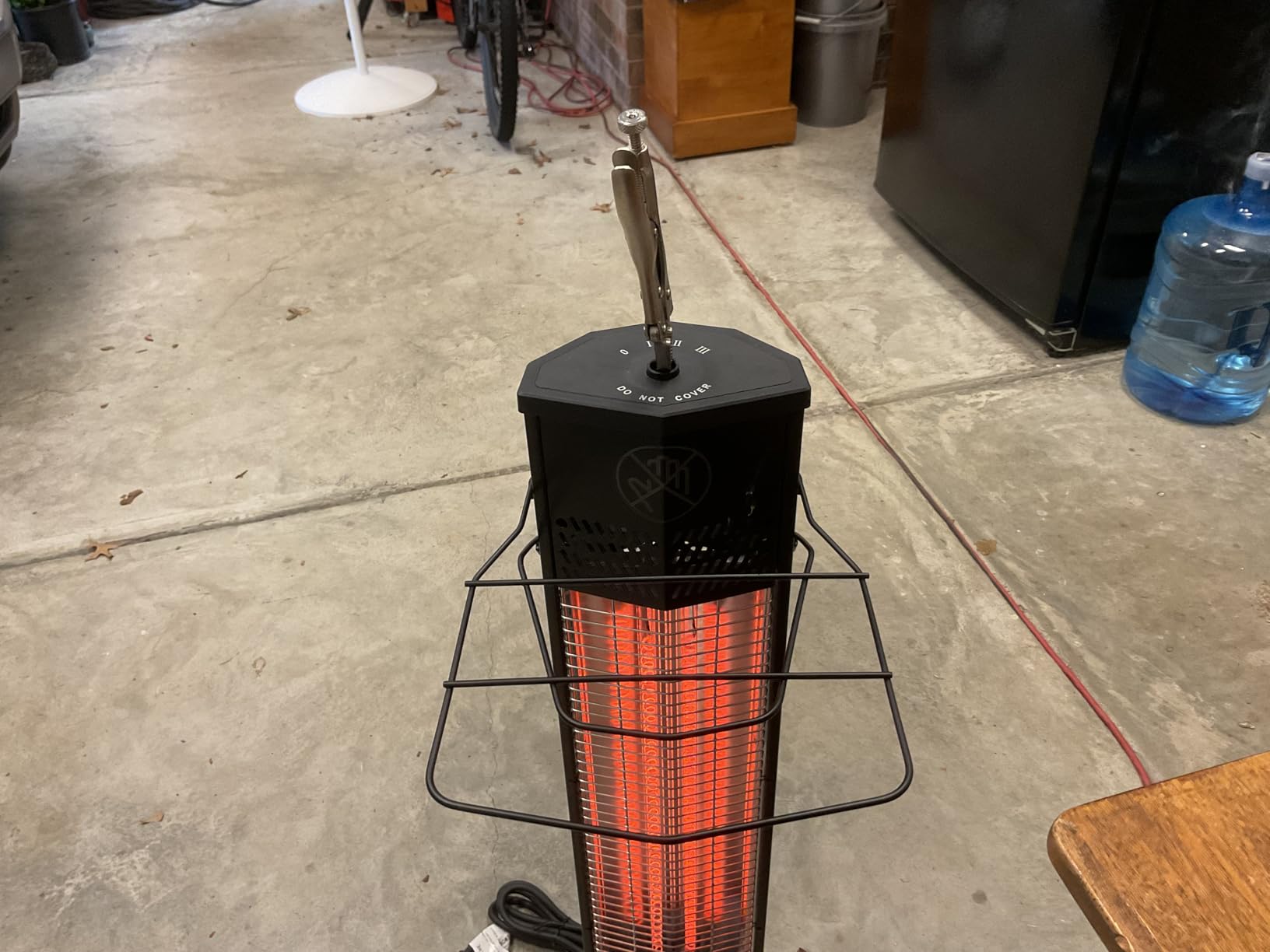 Encyclpo Patio Heater for Outdoor Use,1500W Infrared, 36 in Portable Tower Heater, 3 Levels, IPX5 Waterproof, Tip-Over&Overheat Protection for Garage, Indoor, Large Room, Backyard, Home customer photo 2