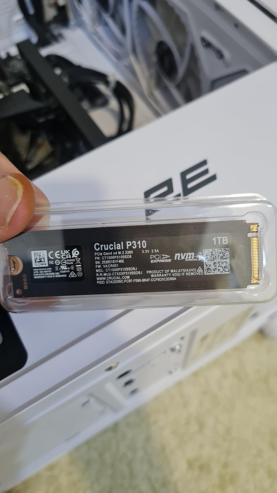 Crucial P310 2TB SSD, PCIe Gen4 NVMe M.2 2280, Up to 7,100MB/s, for Laptop, Desktop (PC), & Handheld Gaming Consoles, Includes Acronis Data Recovery Software, Solid State Drive - CT2000P310SSD801 customer photo 2