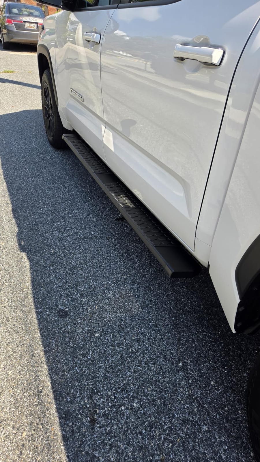 Crew Cab Running Boards Side Steps Compatible with 2019-2026 Chevy Silverado & GMC Sierra 1500 (Excl 2019 Ld/Lt), 2020-2026 2500 HD 3500 HD, Black Textured Aluminum Nerf Bars customer photo 1