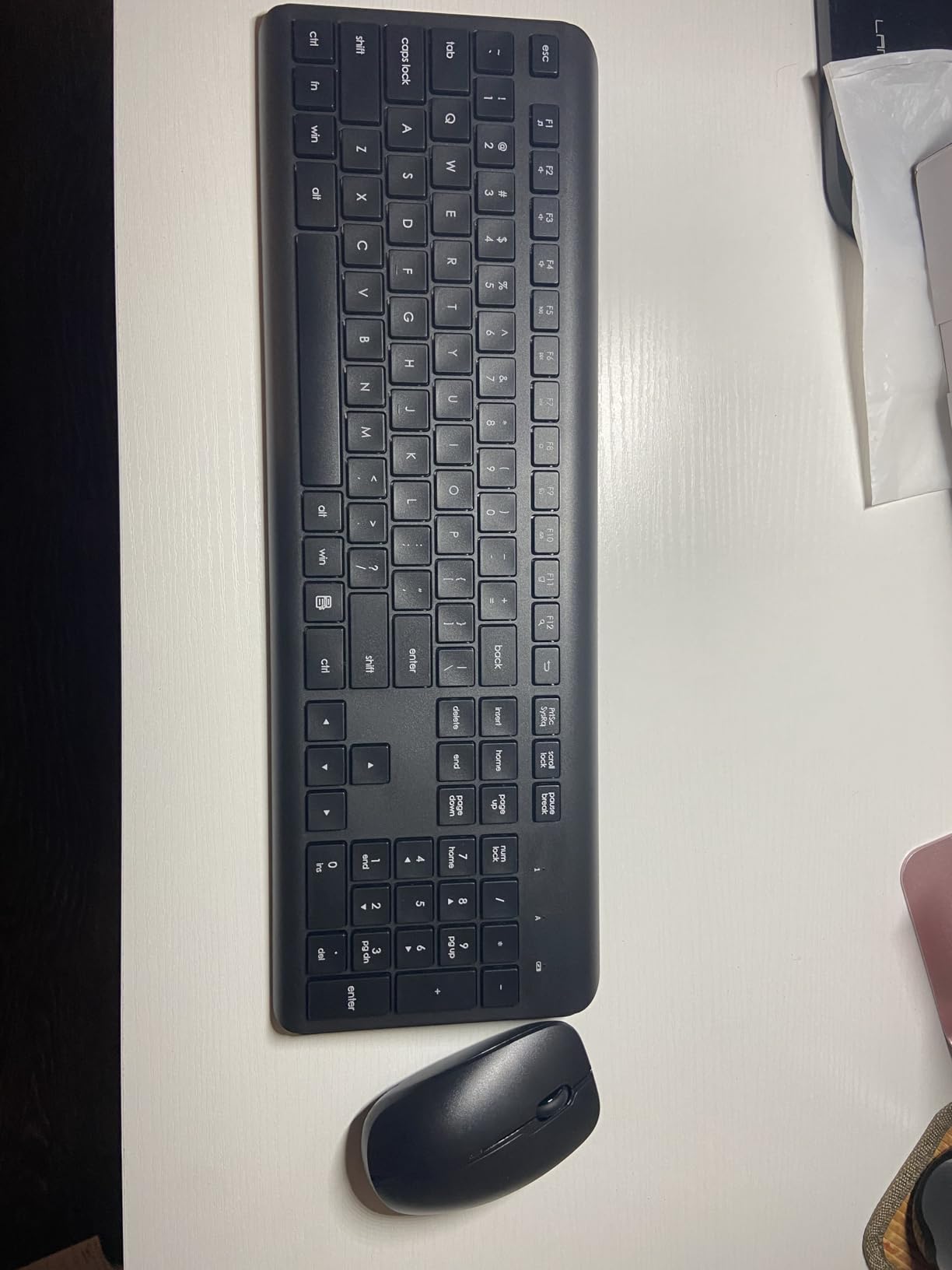 Wireless Keyboard and Mouse Combo, Full Size Silent Ergonomic Keyboard and Mouse, Long Battery Life, Optical Mouse, 2.4G Lag-Free Cordless Mice Keyboard for Computer, Mac, Laptop, PC, Windows customer photo 2