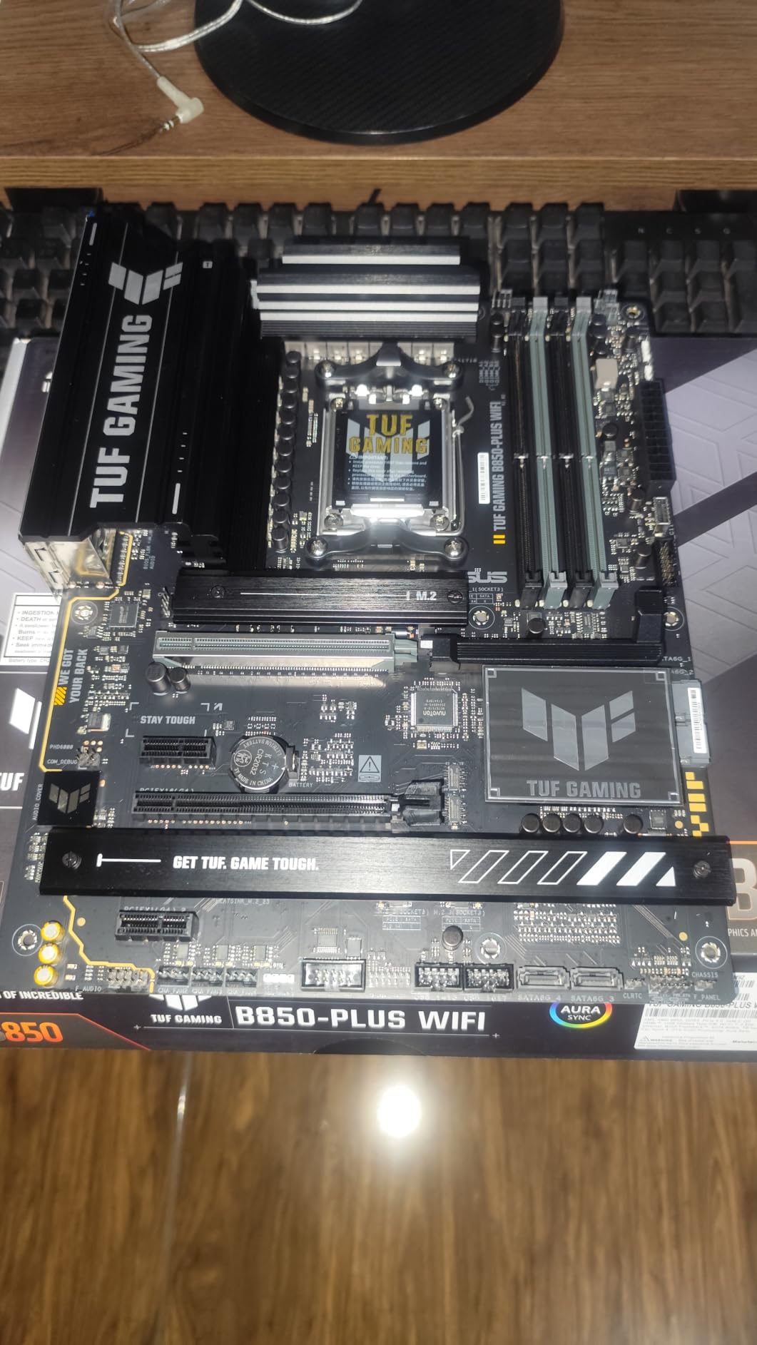 ASUS TUF Gaming B850-PLUS WiFi AMD AM5 B850 ATX Motherboard, 14+2+1 80A Stages, AI Ready, DDR5, PCIe 5.0, 3X M.2, Wi-Fi 7, 2.5Gb LAN, DisplayPort, HDMI™, USB 10Gbps & 20Gbps Type-C®, BIOS Flashback™ customer photo 2
