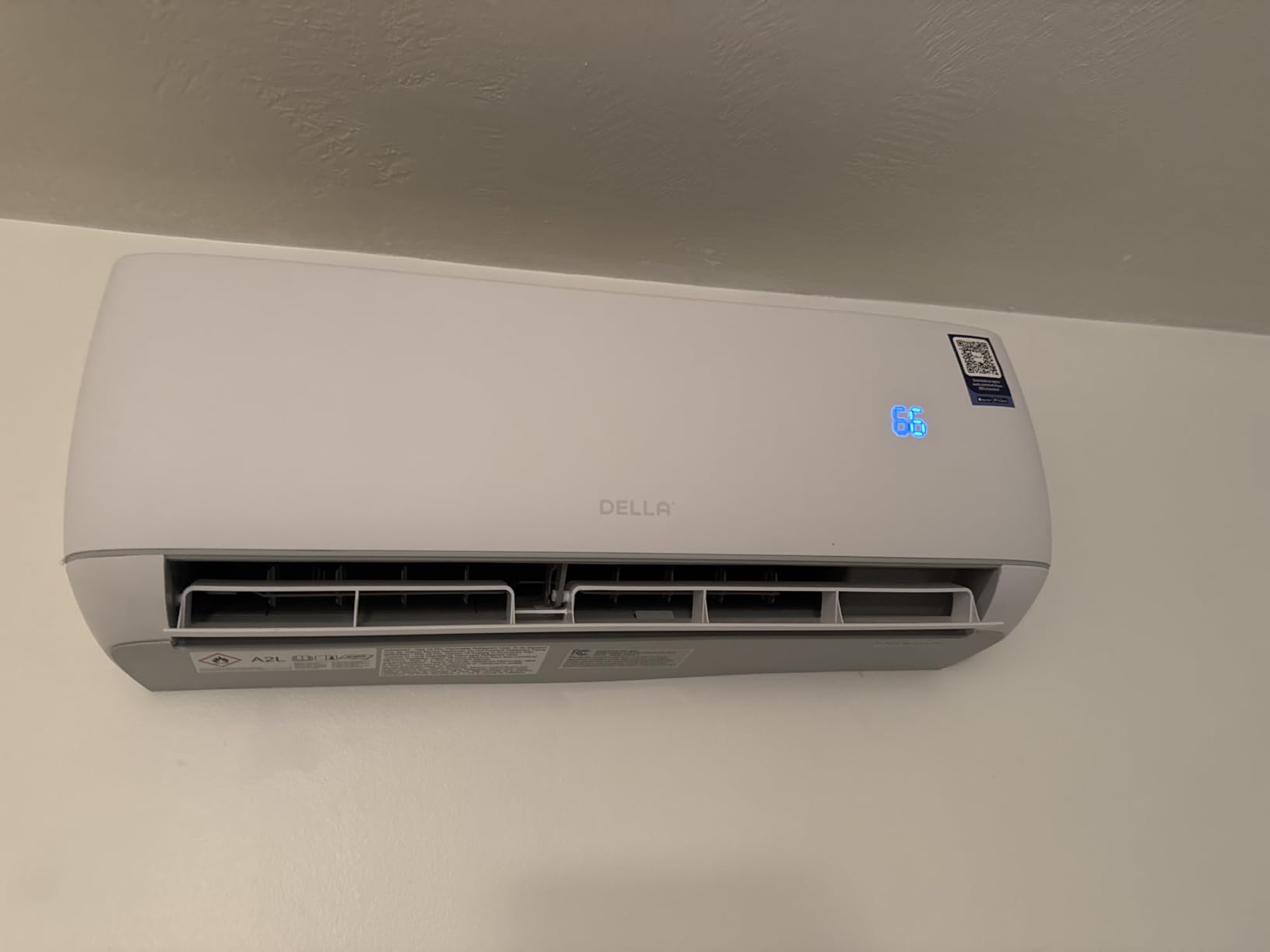 DELLA Motto Series 12000 BTU Mini Split AC, Cools up to 550 Sq.Ft, 19 SEER2 230V, Energy Efficient, Ductless Inverter System, 1 Ton Pre-Charged Heat Pump, Works with Alexa and WiFi, 16.4ft Kits customer photo 1