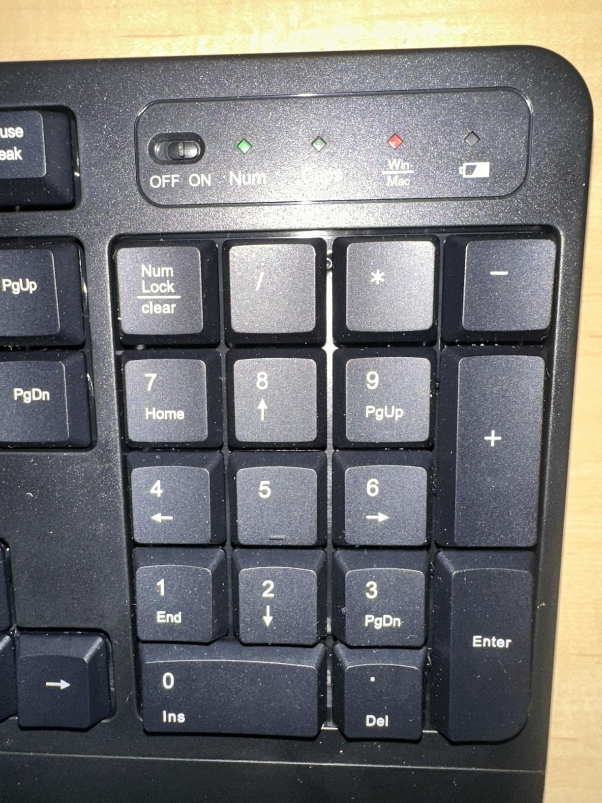 Wireless Keyboard and Mouse Combo, 2.4G Ergonomic Wave Keys(Black) customer photo 1