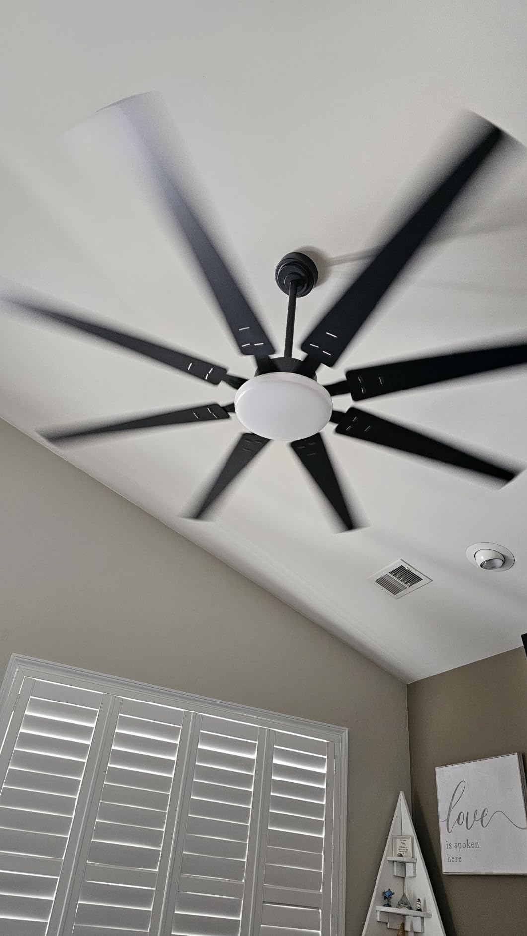 Amico 72 Inch Ceiling Fans with Lights and Remote, Black Large Ceiling Fan customer photo 2