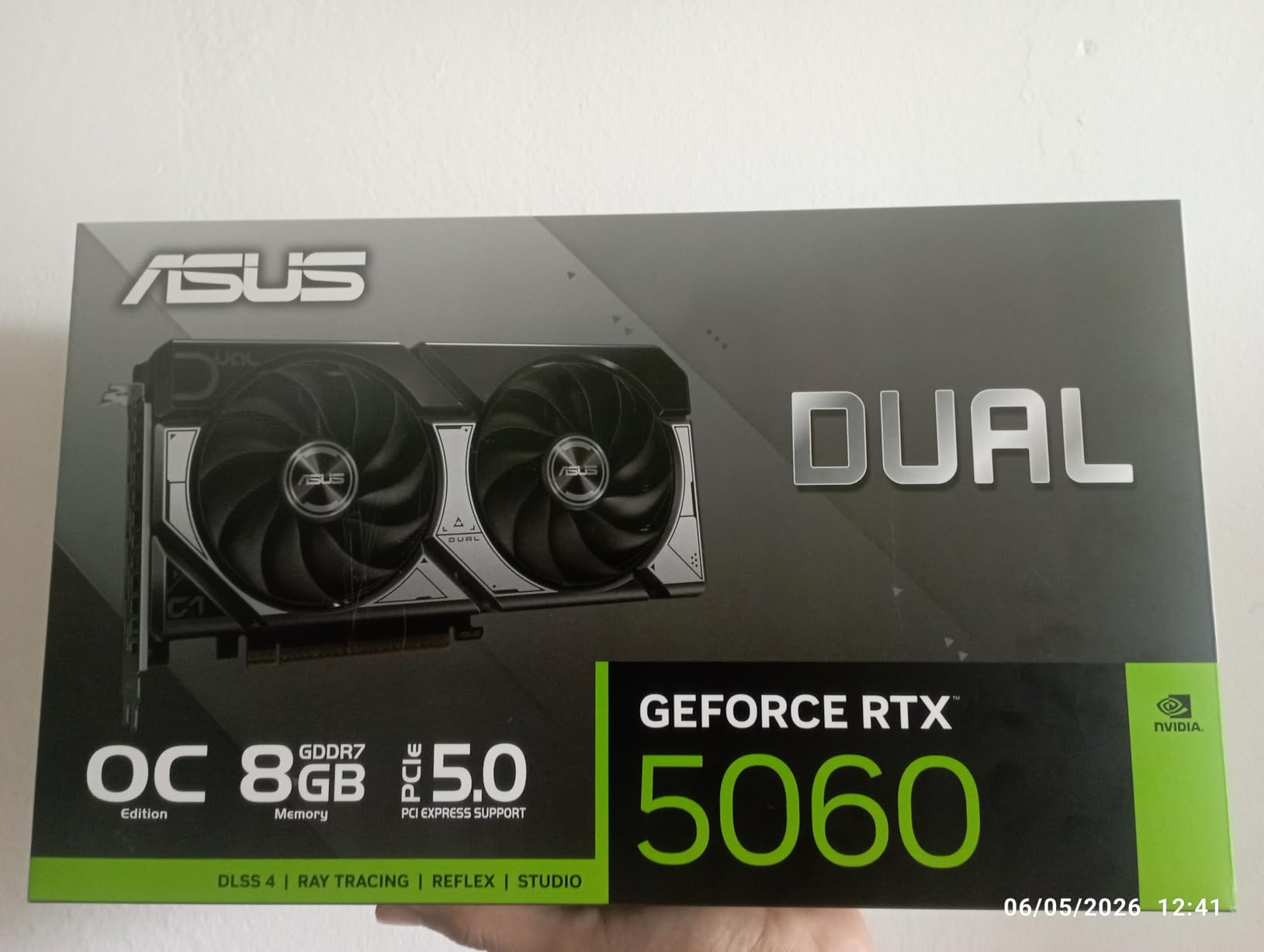 ASUS Dual NVIDIA GeForce RTX 5060 8GB GDDR7 OC Edition (PCIe 5.0, 8GB GDDR7, DLSS 4, HDMI 2.1b, DisplayPort 2.1b, 2.5-Slot Design, Axial-tech Fan Design, 0dB Technology), 3 Year Warranty customer photo 1