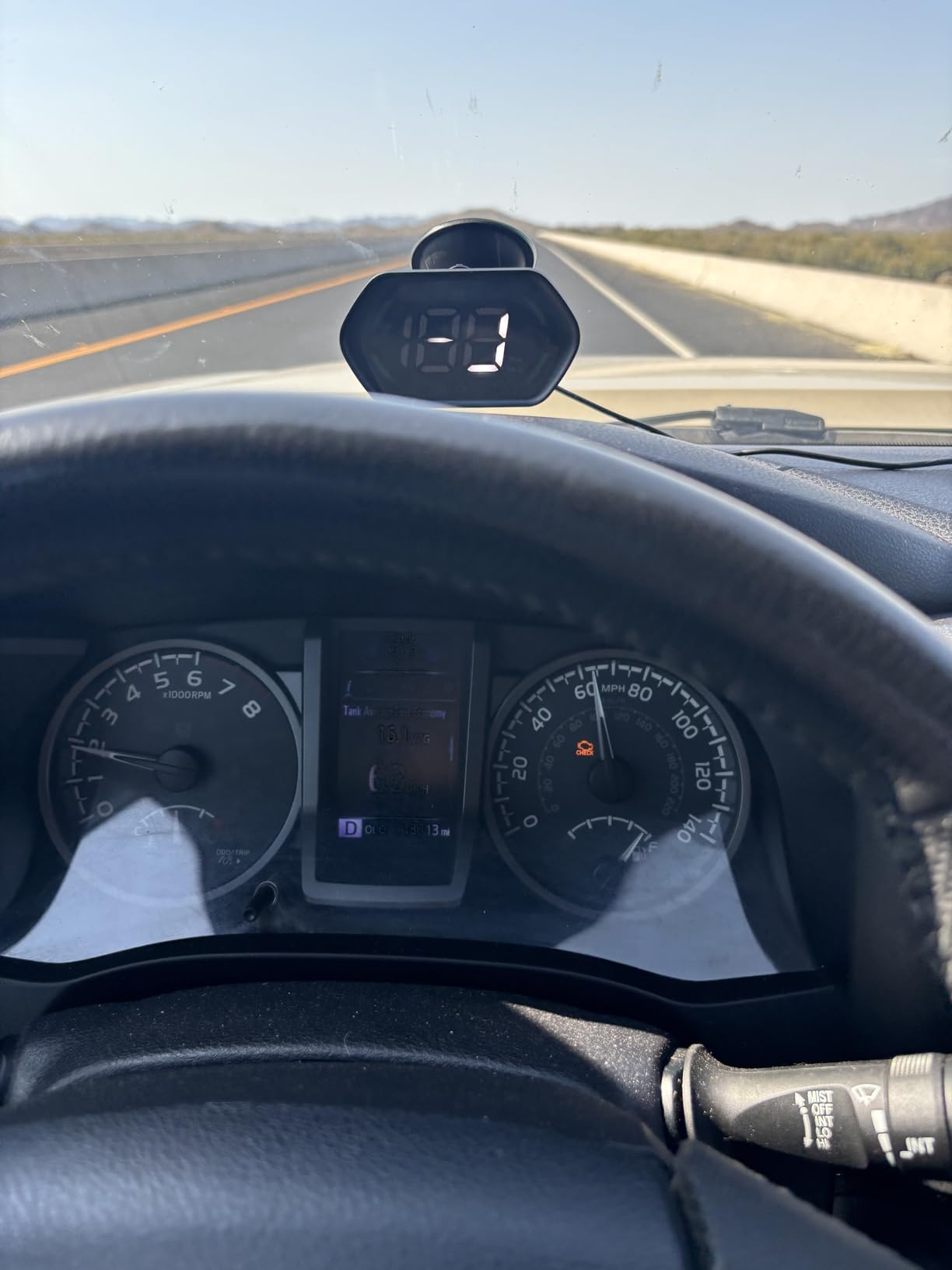 Universal GPS Speedometer HUD for Cars - 2025 New Head Up Display with MPH/KMH, Overspeed Alarm, Fatigue Alert, Large LED Font, Plug & Play USB, Auto Brightness - Fits All Vehicles (Green) customer photo 2