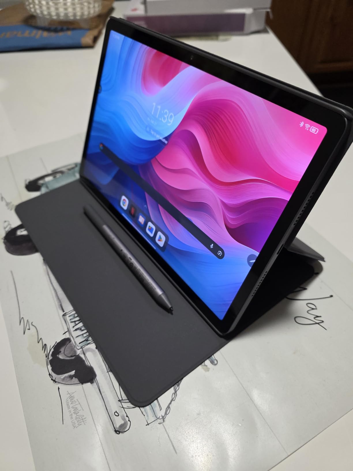 Lenovo Idea Tab - College Tablet - 11″ 2.5K IPS Touchscreen Display - 90Hz - MediaTek Dimensity 6300-4 GB Memory - 128 GB Storage - Integrated Arm Mali-G57 MC2 - Tab Pen and Folio Case customer photo 2