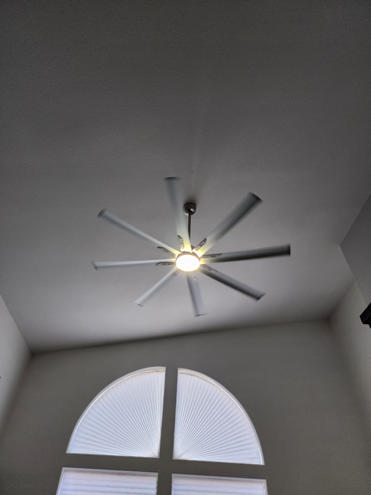 72 Inch Black Smart Ceiling Fan with Light and WIFI Alexa APP Controls customer photo 2