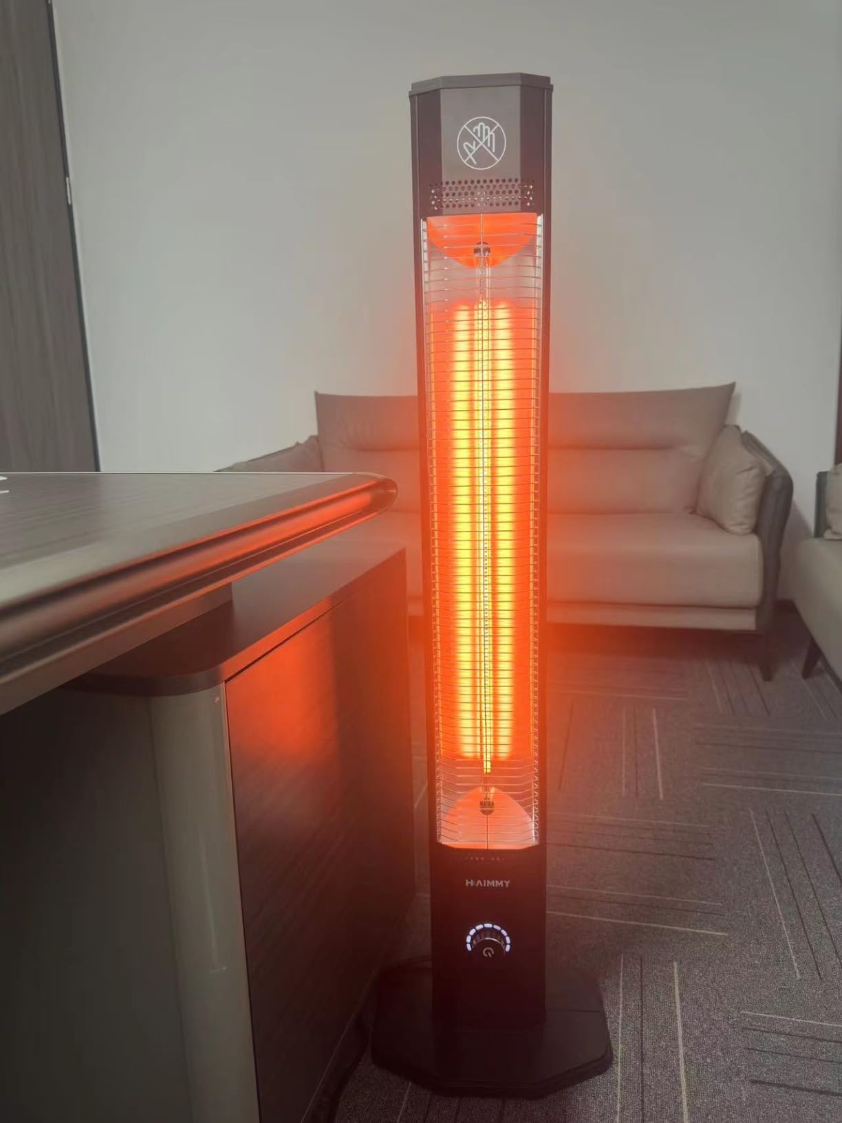 2S Fast Heating Infrared Outdoor Heater, 9 Heating Levels Electric Patio Heater with Motion Sensor, 34 In 9H Timer Wall Mounted Garage Heaters, for Porch, Gazebo, Workshop and Indoor customer photo 1