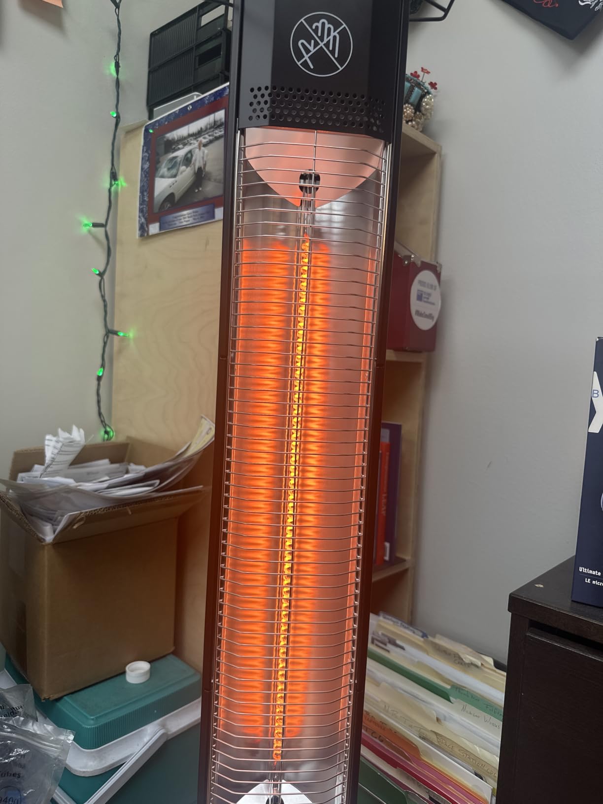 2S Fast Heating Infrared Outdoor Heater, 9 Heating Levels Electric Patio Heater with Motion Sensor, 34 In 9H Timer Wall Mounted Garage Heaters, for Porch, Gazebo, Workshop and Indoor customer photo 2