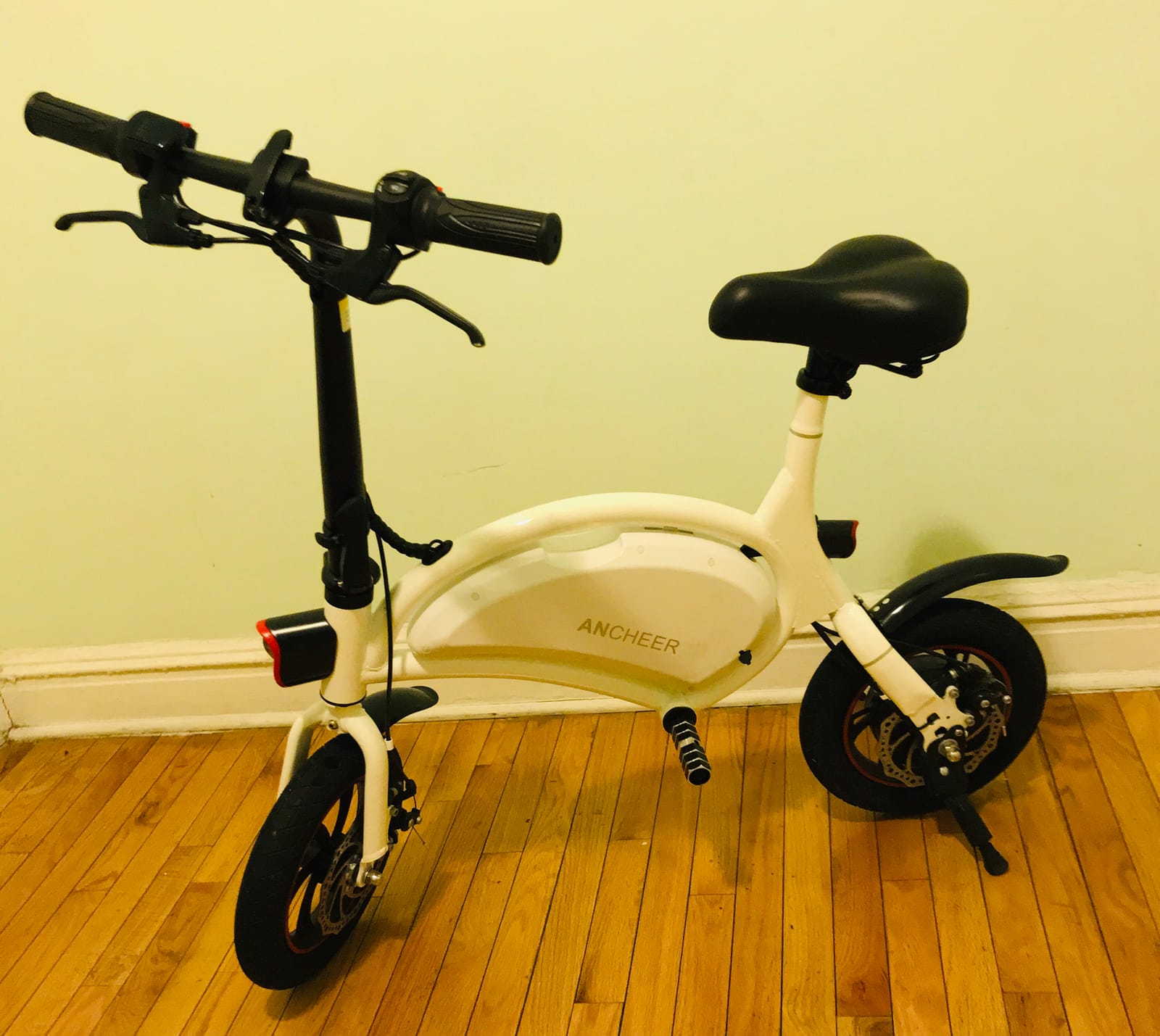 ANCHEER Folding Electric Bike for Adults, 374Wh Ebike, 20MPH Electric Bikes, 14
