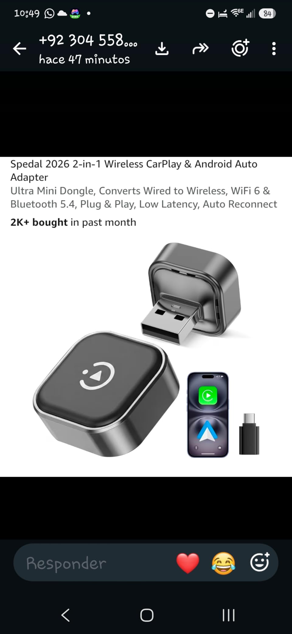 Spedal 2026 2-in-1 Wireless CarPlay & Android Auto Adapter customer photo 1