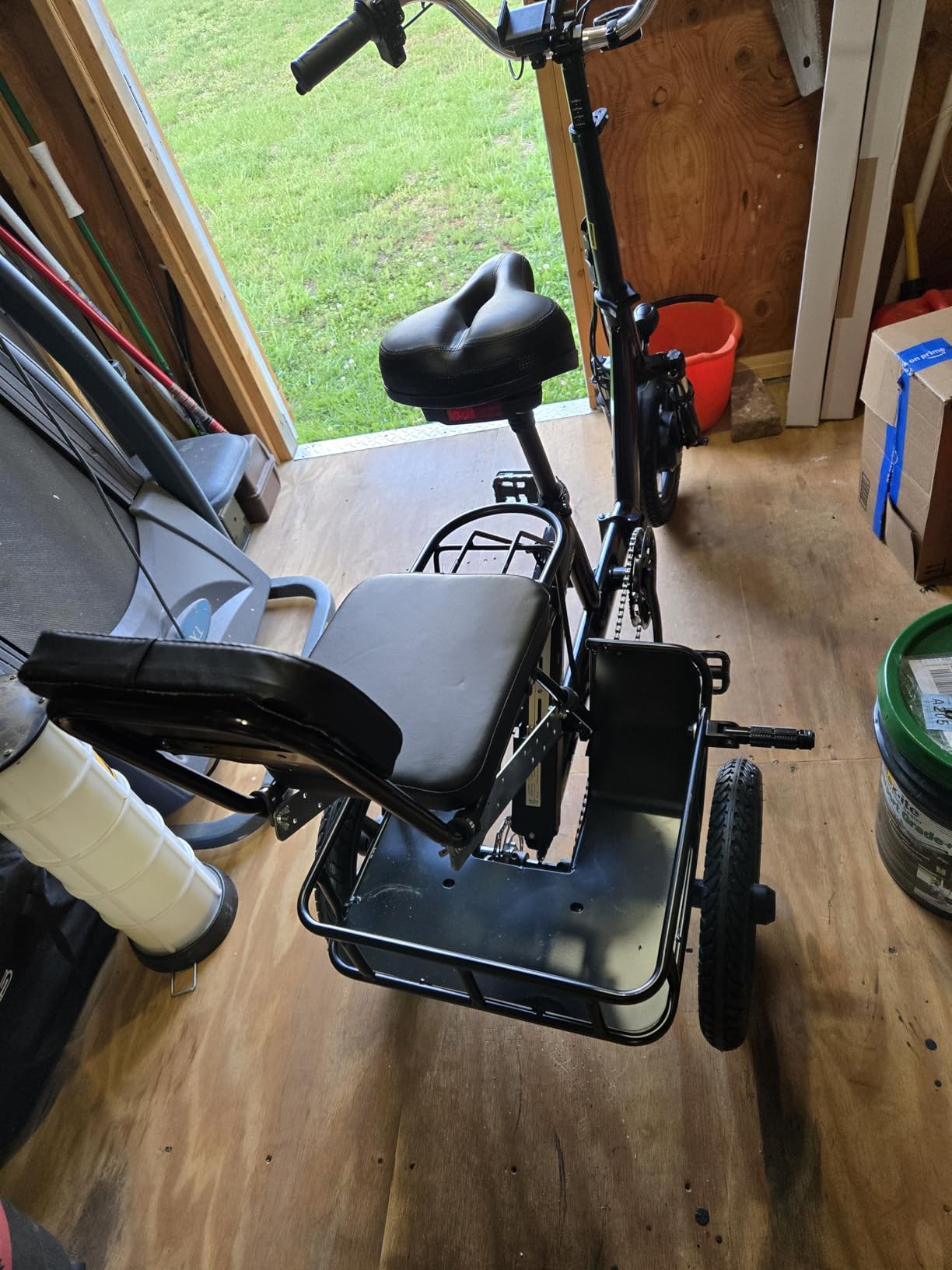 Electric Tricycle for Adults, Peak 500W Folding Electric Trike, Step-Thru E-Trike with 480Wh Removable Battery, 3 Wheel Electric Bike with Dual Cargo Baskets and 2 Seats for Seniors & Shopping customer photo 1