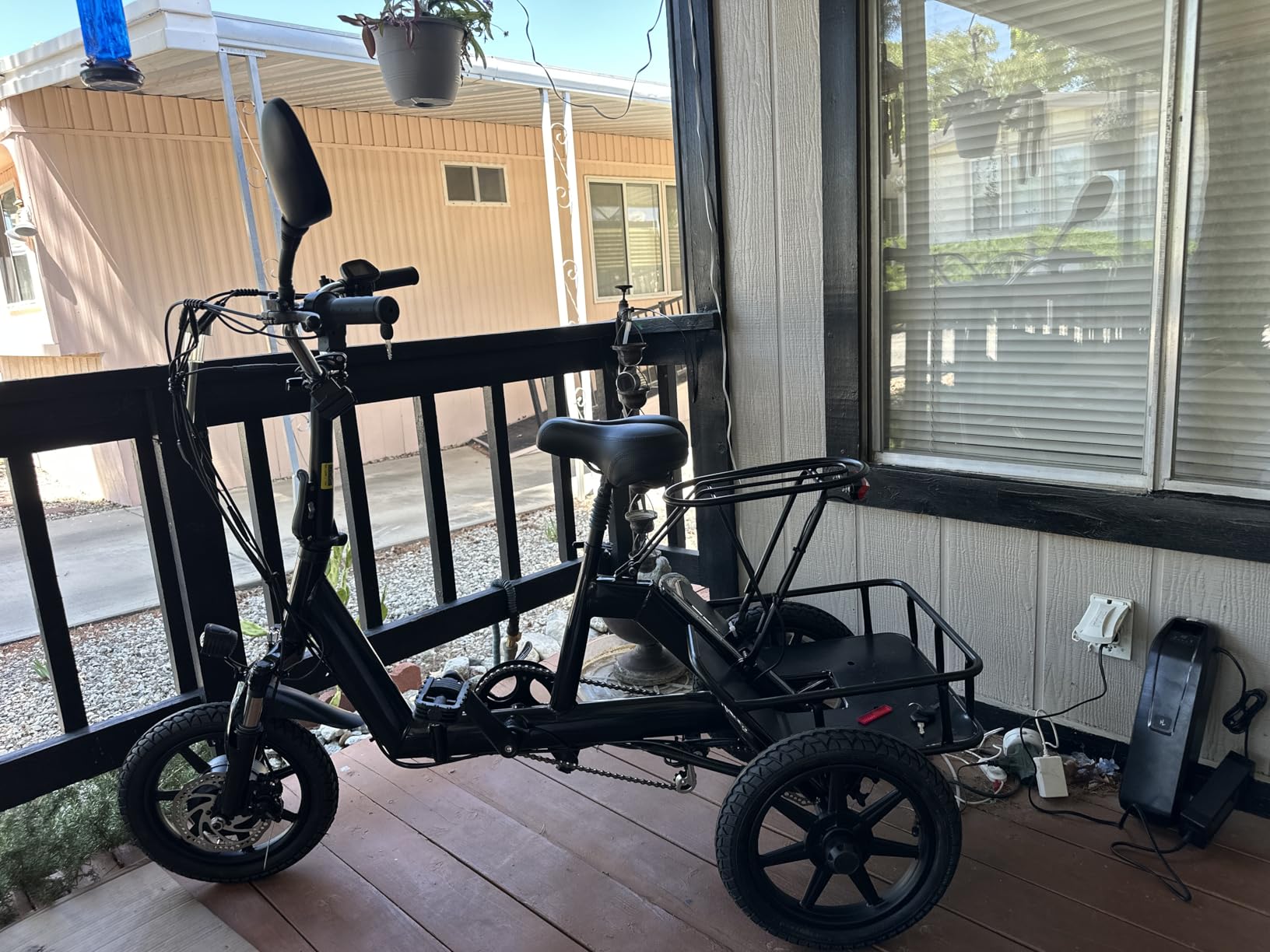 Electric Tricycle for Adults, Peak 500W Folding Electric Trike, Step-Thru E-Trike with 480Wh Removable Battery, 3 Wheel Electric Bike with Dual Cargo Baskets and 2 Seats for Seniors & Shopping customer photo 2