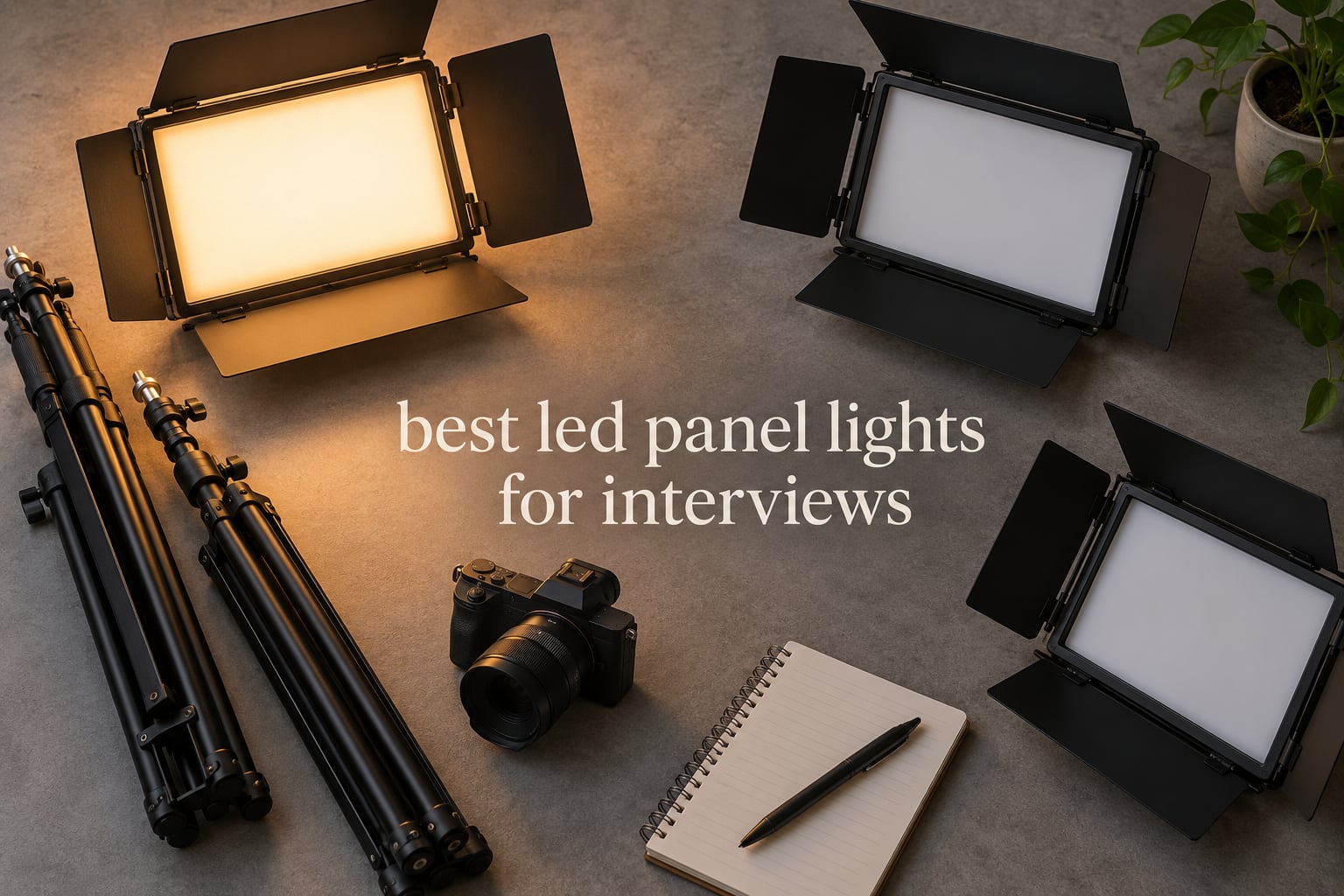 best led panel lights for interviews