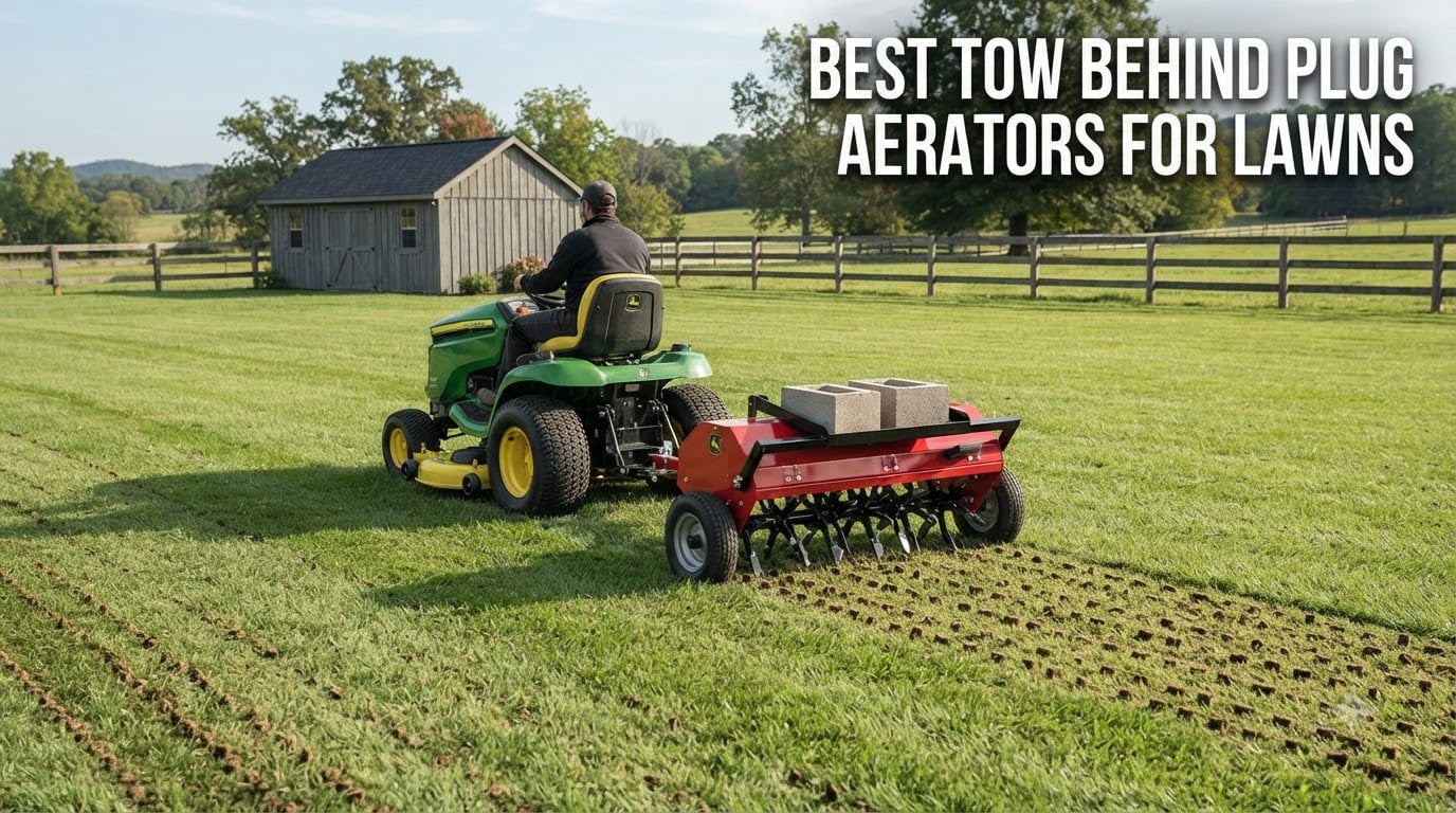 best tow behind plug aerators for lawns